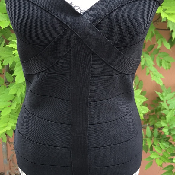 bebe Tops - Bebe Strapless Bandage Top L
